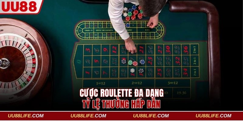 Cược roulette đa dạng và tỷ lệ thưởng hấp dẫn